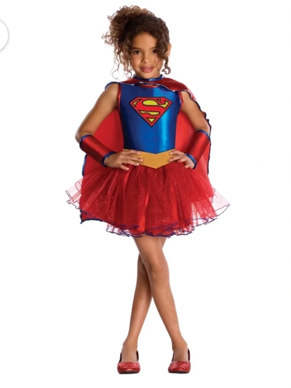 Supergirl Tutu Girls Costume, Girls Size Small, DC Comics Supergirl, No armband